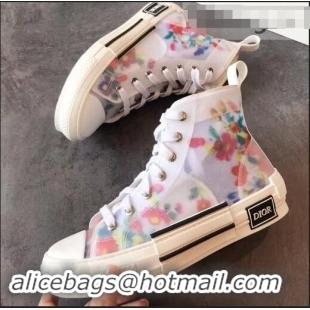 Discount Dior Flowers Technical Canvas B23 High-Top Sneakers CD2320 2019