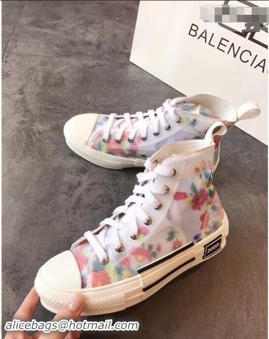 Discount Dior Flowers Technical Canvas B23 High-Top Sneakers CD2320 2019