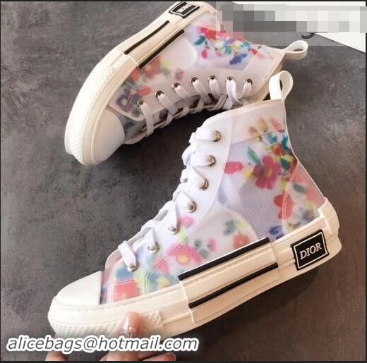 Discount Dior Flowers Technical Canvas B23 High-Top Sneakers CD2320 2019