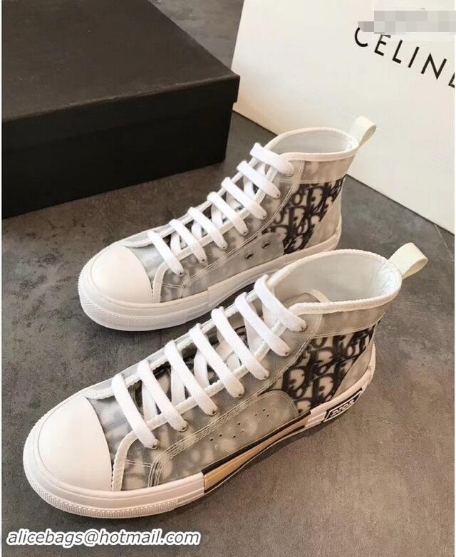 Reproduction Dior Oblique Technical Canvas B23 High-Top Sneakers CD2322 2019