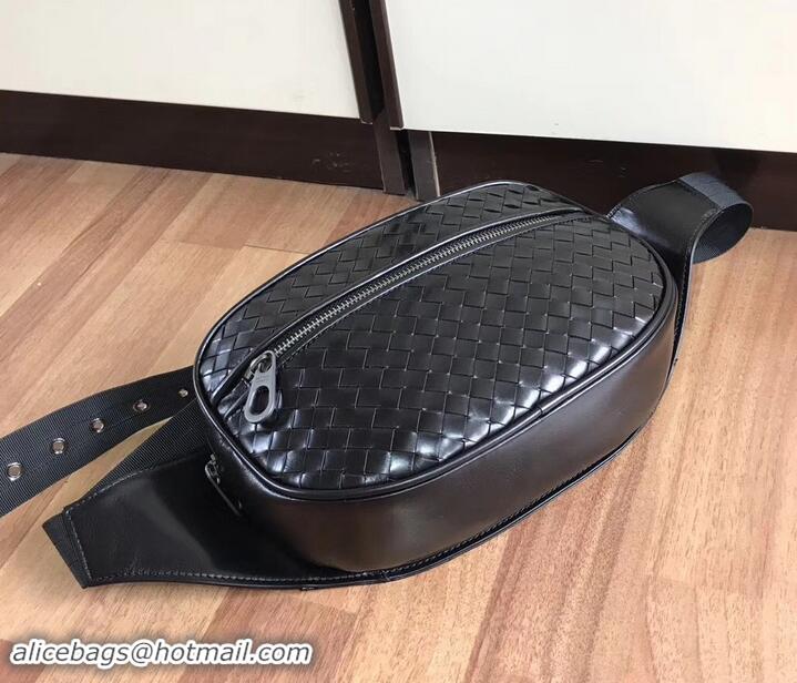 Imitation Bottega Veneta Intrecciato VN Belt Bag B402920 Black 2019