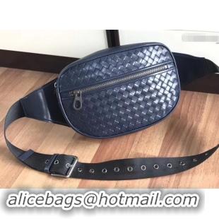 Discounts Bottega Veneta Intrecciato VN Belt Bag B402920 Navy Blue 2019