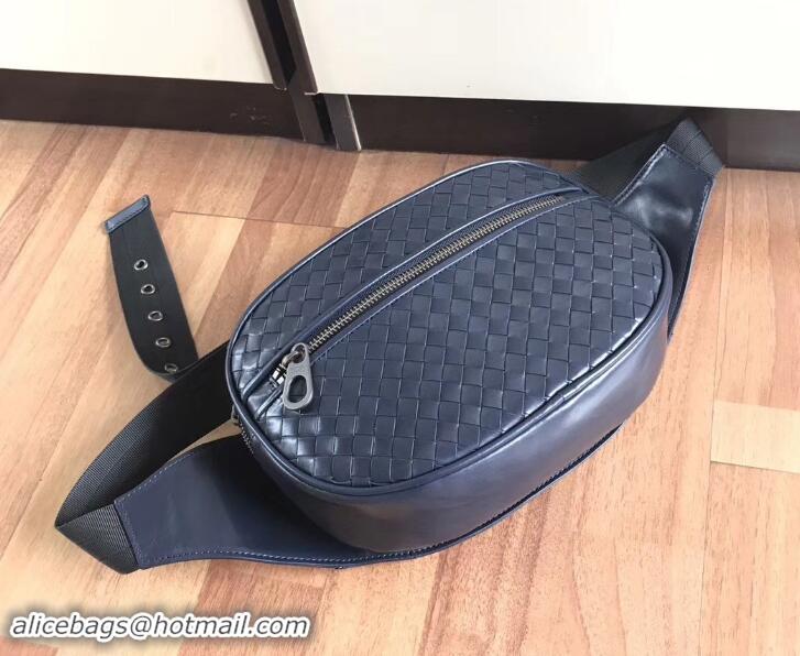 Discounts Bottega Veneta Intrecciato VN Belt Bag B402920 Navy Blue 2019