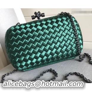 Crafted Bottega Veneta Intrecciato Chain Knot Clutch Bag B402922 Green 2019