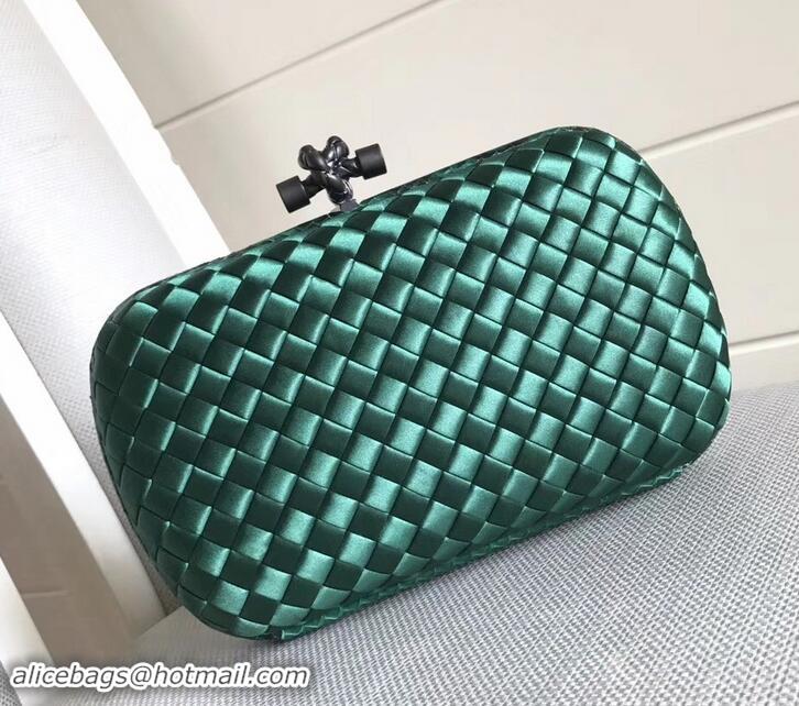 Crafted Bottega Veneta Intrecciato Chain Knot Clutch Bag B402922 Green 2019