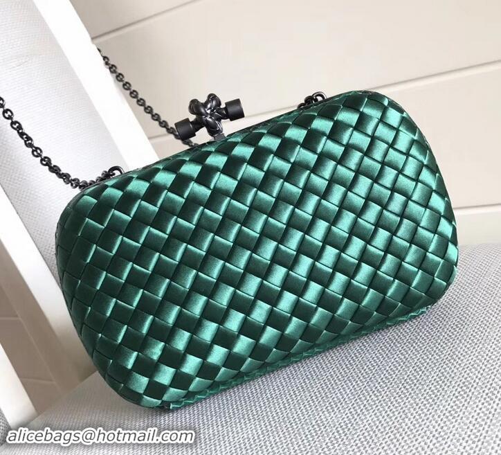 Crafted Bottega Veneta Intrecciato Chain Knot Clutch Bag B402922 Green 2019