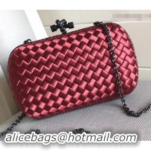 Grade Quality Bottega Veneta Intrecciato Chain Knot Clutch Bag B402922 Red 2019