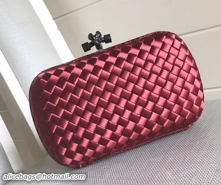 Grade Quality Bottega Veneta Intrecciato Chain Knot Clutch Bag B402922 Red 2019