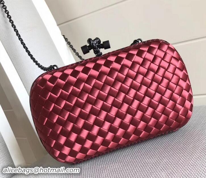 Grade Quality Bottega Veneta Intrecciato Chain Knot Clutch Bag B402922 Red 2019