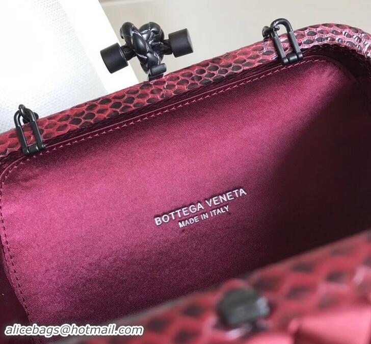 Grade Quality Bottega Veneta Intrecciato Chain Knot Clutch Bag B402922 Red 2019