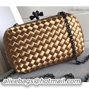 Fashion Bottega Veneta Intrecciato Chain Knot Clutch Bag B402922 Gold 2019