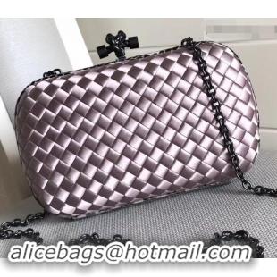 Luxury Bottega Veneta Intrecciato Chain Knot Clutch Bag B402922 Lilac 2019