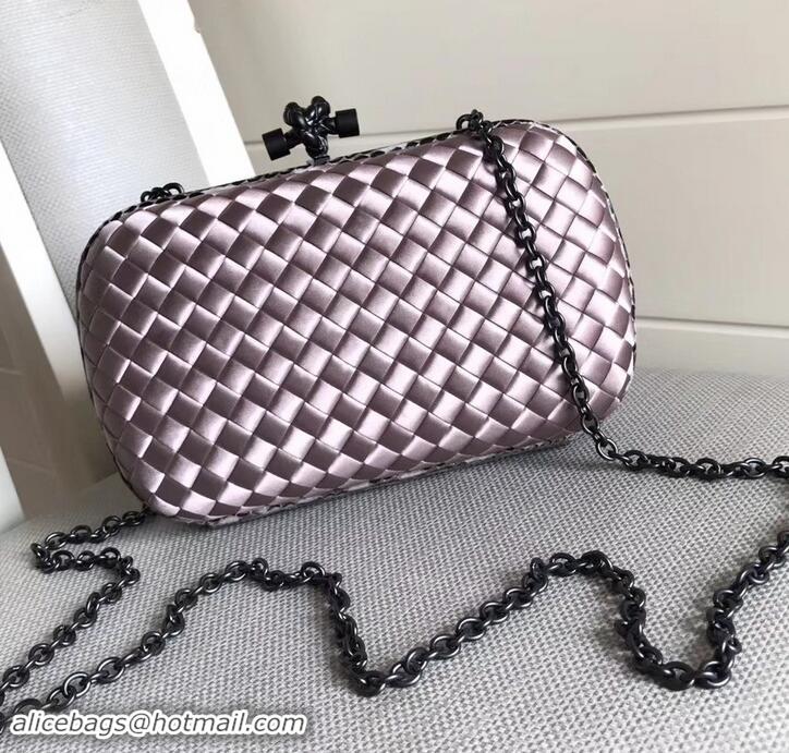 Luxury Bottega Veneta Intrecciato Chain Knot Clutch Bag B402922 Lilac 2019