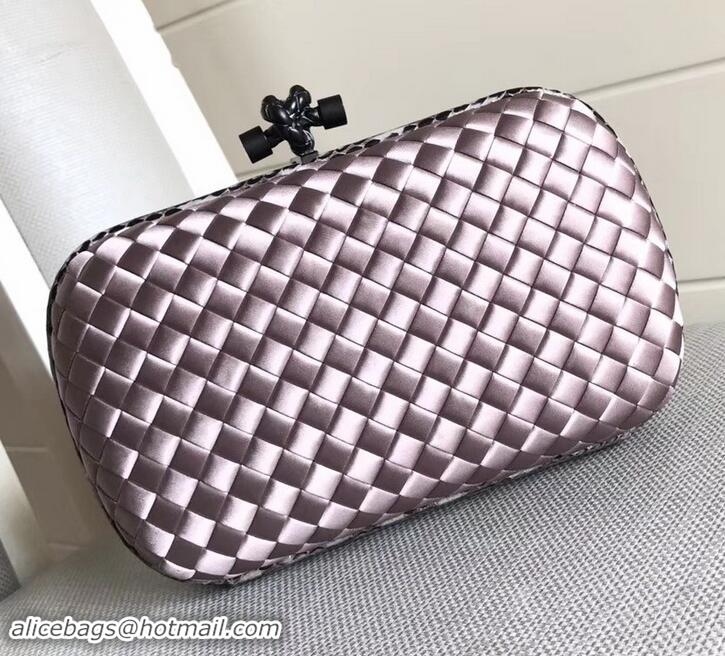 Luxury Bottega Veneta Intrecciato Chain Knot Clutch Bag B402922 Lilac 2019