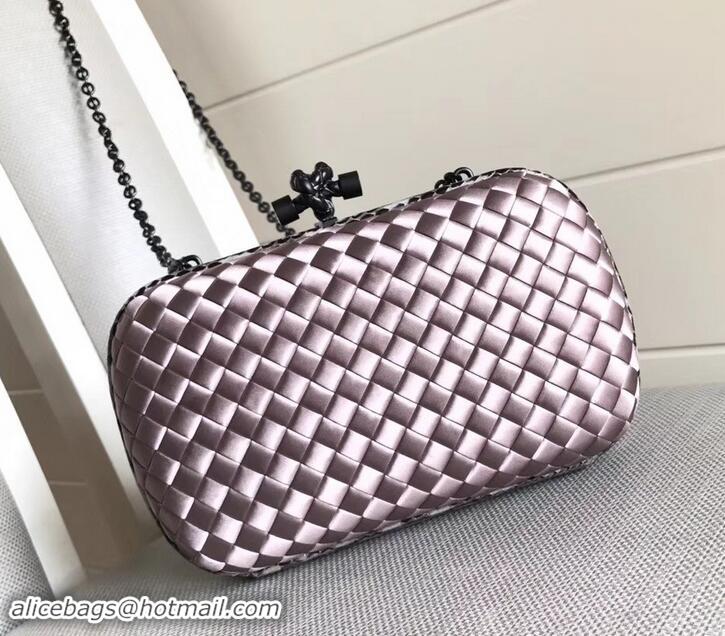 Luxury Bottega Veneta Intrecciato Chain Knot Clutch Bag B402922 Lilac 2019