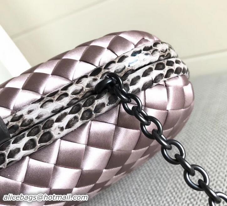 Luxury Bottega Veneta Intrecciato Chain Knot Clutch Bag B402922 Lilac 2019