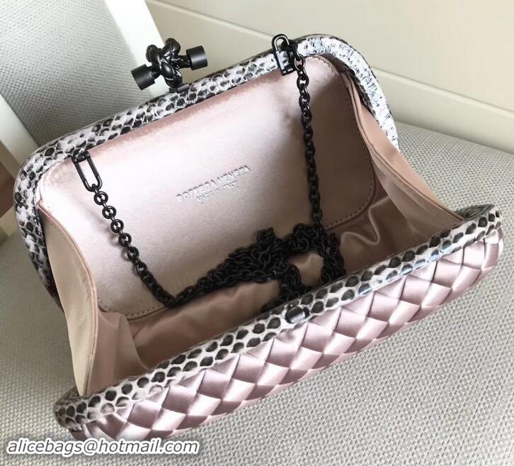 Luxury Bottega Veneta Intrecciato Chain Knot Clutch Bag B402922 Lilac 2019