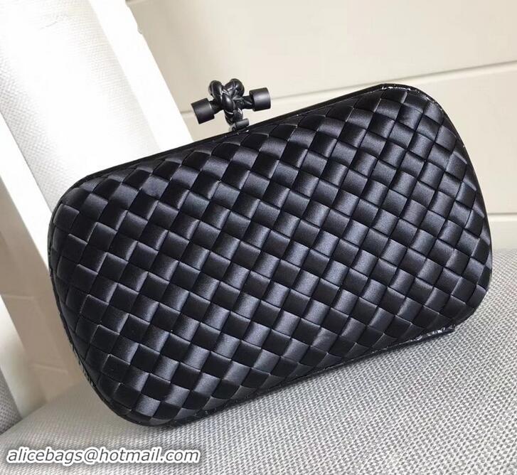 Luxury Bottega Veneta Intrecciato Chain Knot Clutch Bag B402922 Black 2019