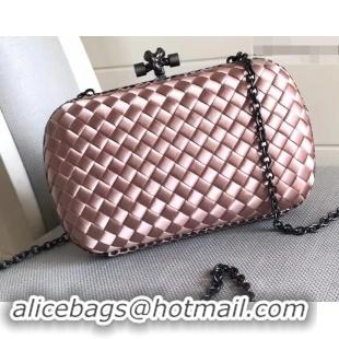 Good Looking Bottega Veneta Intrecciato Chain Knot Clutch Bag B402922 Nude Pink 2019