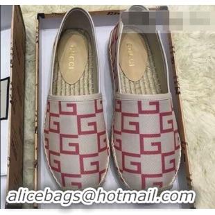 Leisure Gucci Canvas G Logo Espadrilles 12409 Creamy/Red 2019