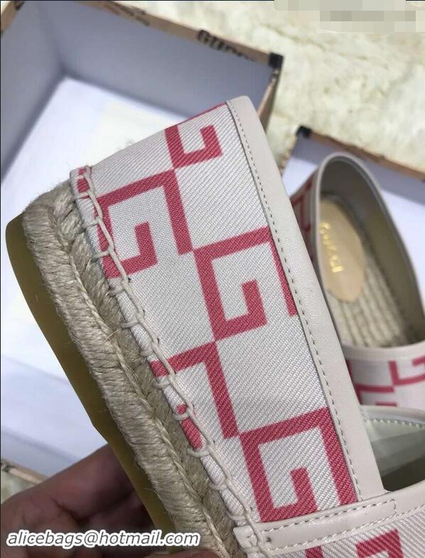 Leisure Gucci Canvas G Logo Espadrilles 12409 Creamy/Red 2019