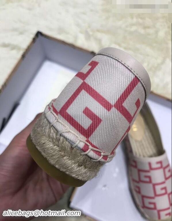 Leisure Gucci Canvas G Logo Espadrilles 12409 Creamy/Red 2019