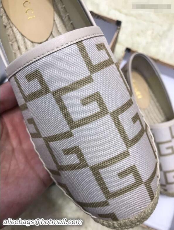 Shop Discount Gucci Canvas G Logo Espadrilles 12409 Beige 2019