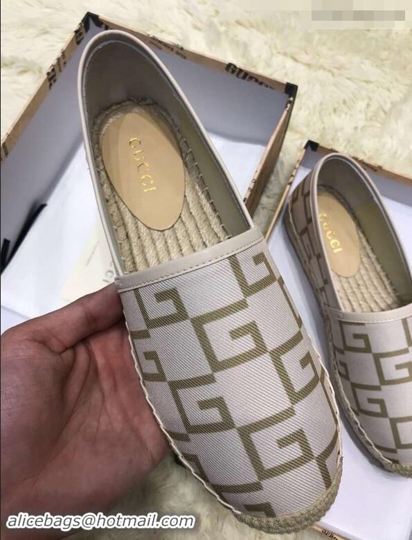 Shop Discount Gucci Canvas G Logo Espadrilles 12409 Beige 2019