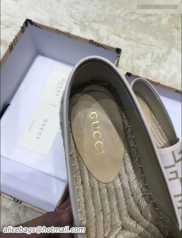 Shop Discount Gucci Canvas G Logo Espadrilles 12409 Beige 2019