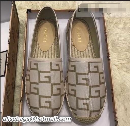 Shop Discount Gucci Canvas G Logo Espadrilles 12409 Beige 2019