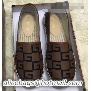 Duplicate Gucci Canvas G Logo Espadrilles 12409 Brown