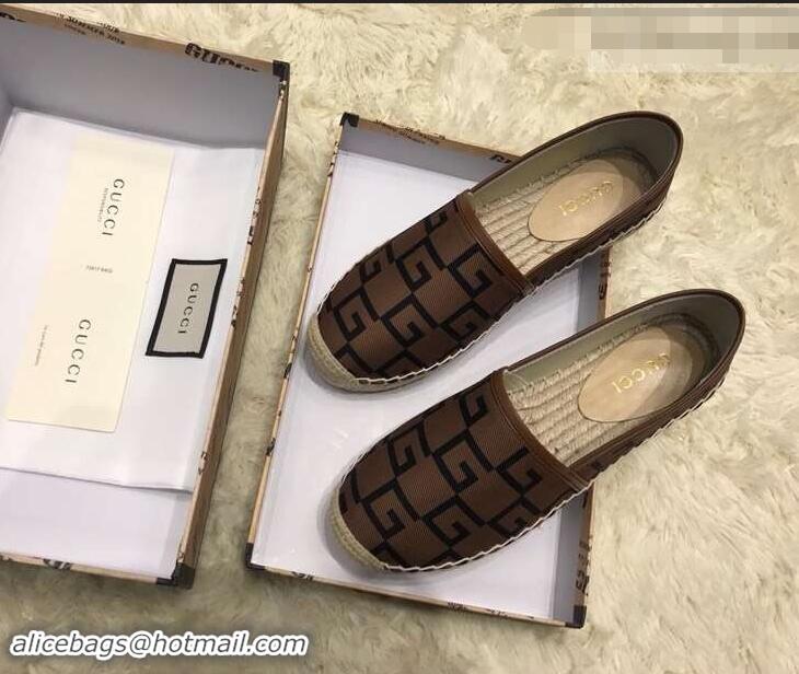 Duplicate Gucci Canvas G Logo Espadrilles 12409 Brown