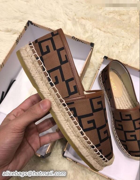 Duplicate Gucci Canvas G Logo Espadrilles 12409 Brown