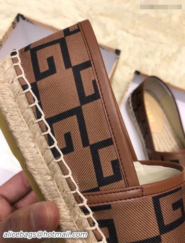 Duplicate Gucci Canvas G Logo Espadrilles 12409 Brown