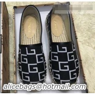 Sumptuous Gucci Canvas G Logo Espadrilles 12409 Black 2019