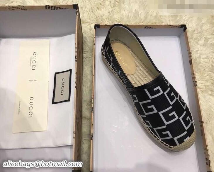 Sumptuous Gucci Canvas G Logo Espadrilles 12409 Black 2019