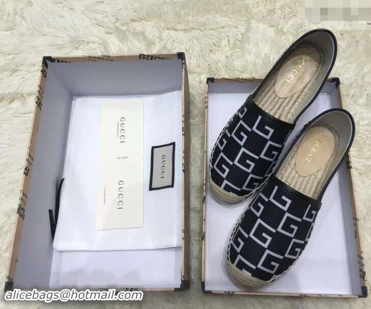 Sumptuous Gucci Canvas G Logo Espadrilles 12409 Black 2019