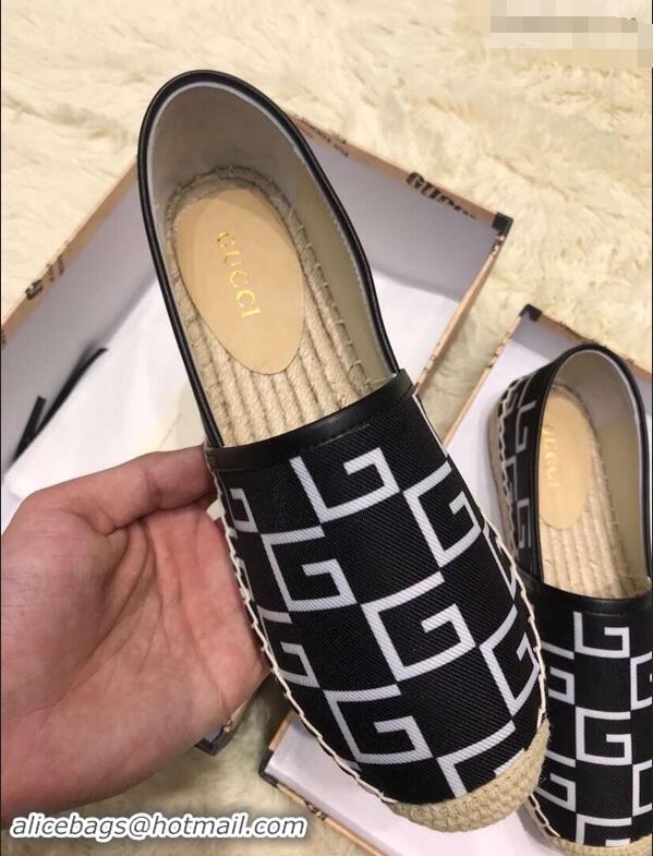 Sumptuous Gucci Canvas G Logo Espadrilles 12409 Black 2019