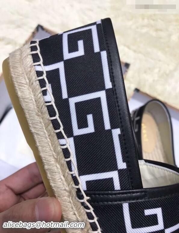 Sumptuous Gucci Canvas G Logo Espadrilles 12409 Black 2019