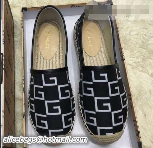 Sumptuous Gucci Canvas G Logo Espadrilles 12409 Black 2019