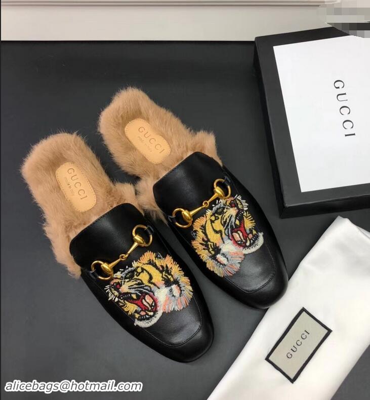 Particularly Recommended Gucci Men's Princetown slipper with tiger 451209