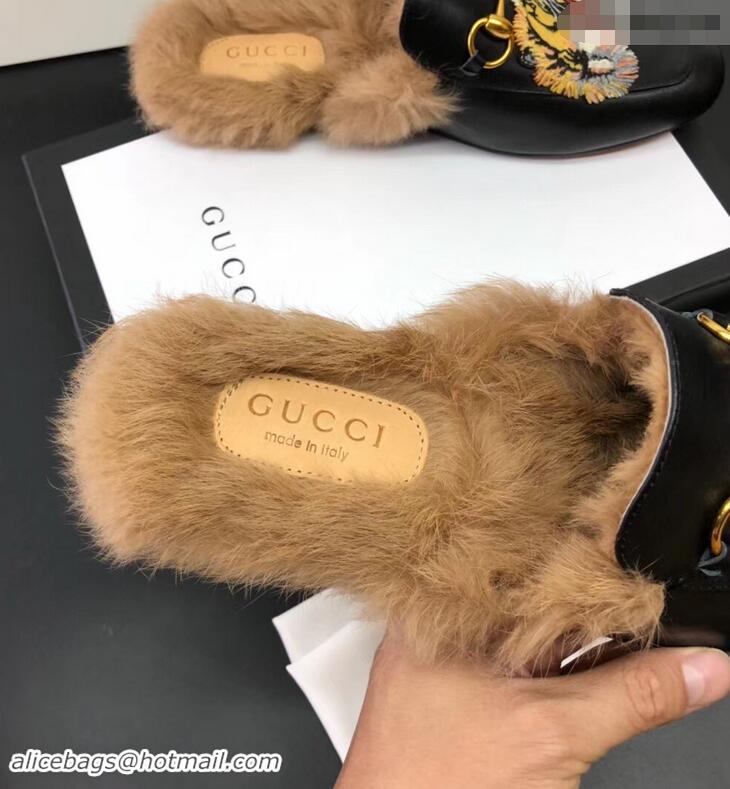 Particularly Recommended Gucci Men's Princetown slipper with tiger 451209