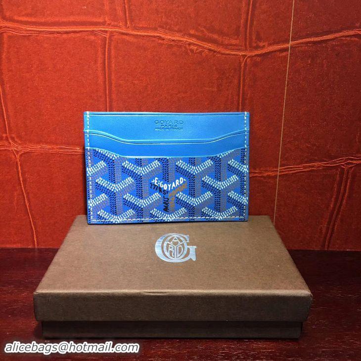 Low Cost Goyard Card Holder 020090 Light Blue