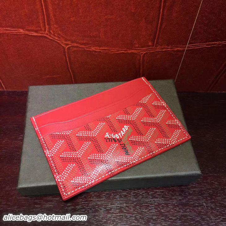 Grade Quality Goyard Card Holder 020090 Red