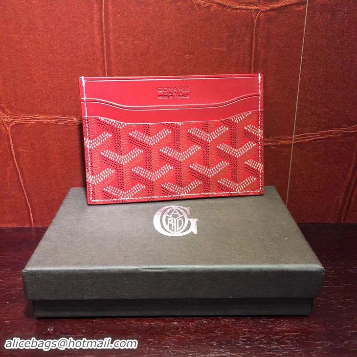 Grade Quality Goyard Card Holder 020090 Red