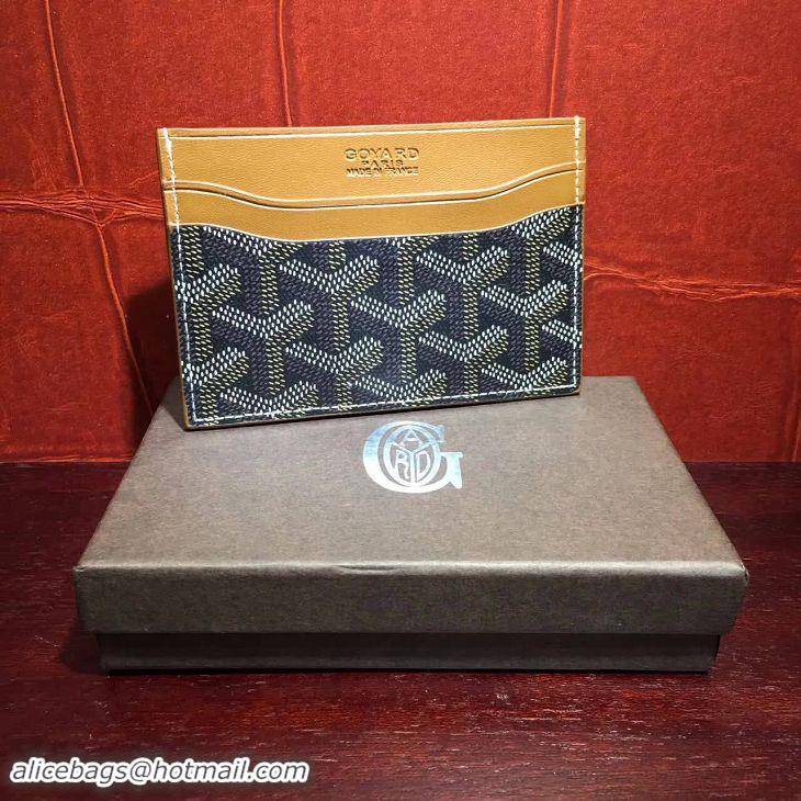 Classic Hot Sell Goyard Card Holder 020090 Black And Tan