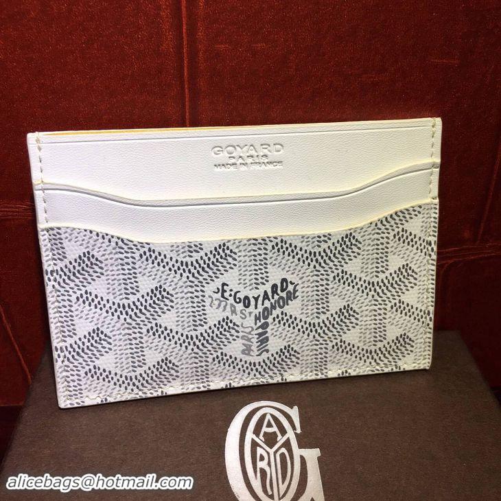 Traditional Discount Goyard Card Holder 020090 White