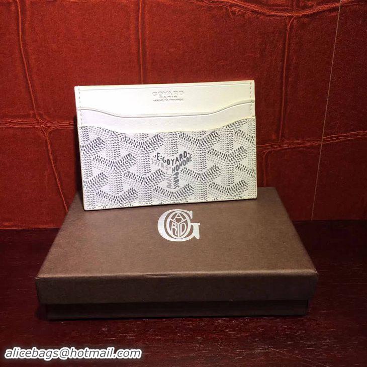 Traditional Discount Goyard Card Holder 020090 White