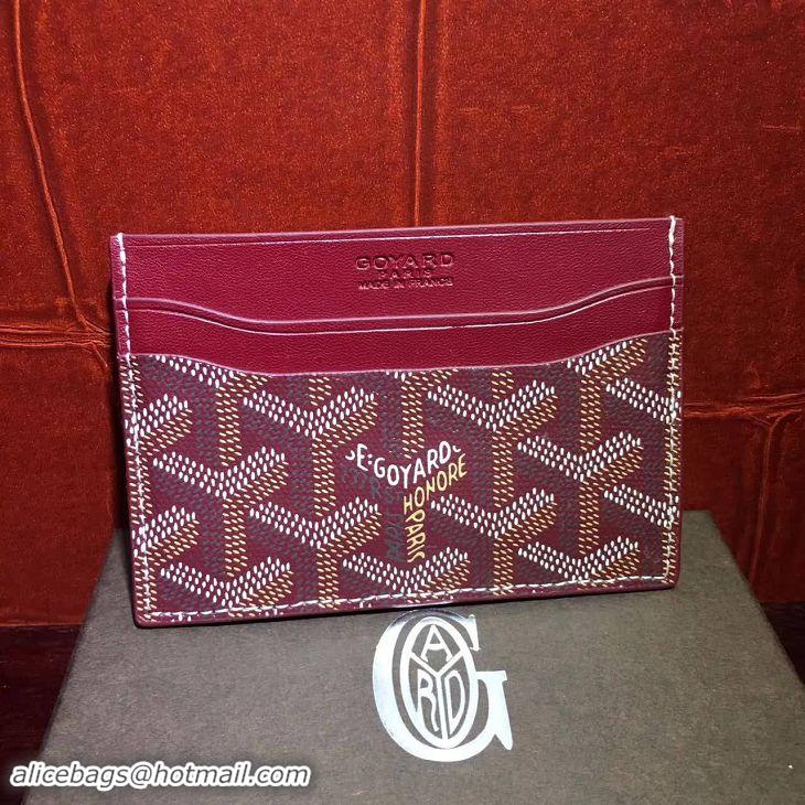 Top Sales Goyard Card Holder 020090 Burgundy