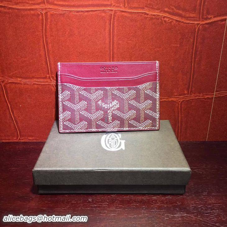 Top Sales Goyard Card Holder 020090 Burgundy